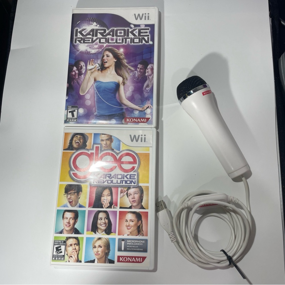 Nintendo Wii Karaoke Revolution Bundle - Purple and Yellow
